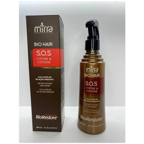 Спрей маска глубокого мгновенного восстановления волос Bio Hair SOS Cystine and Cysteine spray BioRestore Mirra Cosmeticos