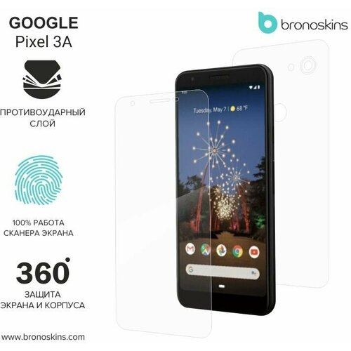 Защита экрана и корпуса Google Pixel 3A (Глянцевая, FullBody) дизайнерский пластиковый чехол для google pixel 3a тренд микс