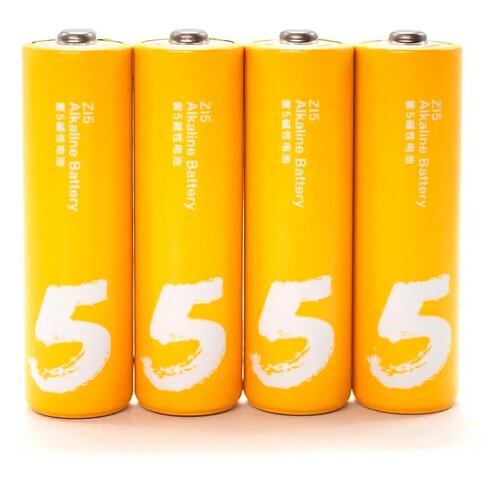 Батарейки алкалиновые ZMI Rainbow Zi5 типа AA (уп. 4 шт) (Yellow)
