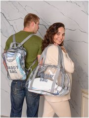 Сумка В роддом прозрачная готовая для мамы и малыша "здравствуй мама" набор сумка+рюкзак