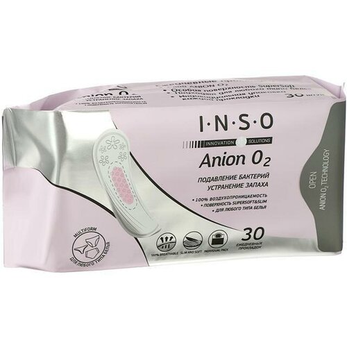 Прокладки ежедневные «INSO» Anion O2, мультиформула, 30 шт