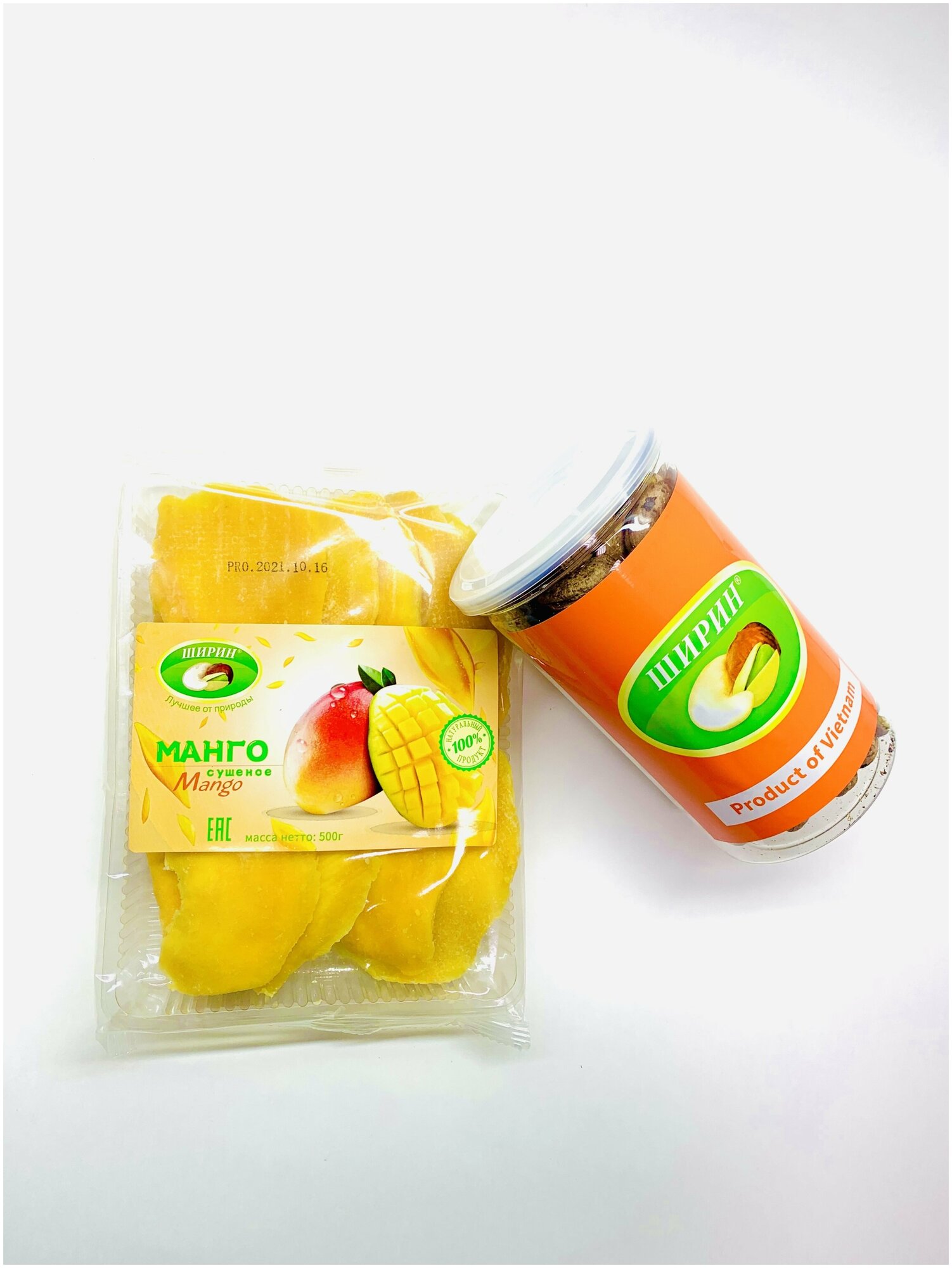 Комплект Манго сушеное натуральное без сахара 500гр и Кешью неочищенный жареный соленый 300гр ширин Premium - фотография № 10