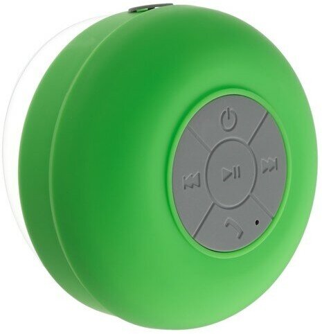 Портативная колонка Luazon Home LPCK-06, 150 мАч, водостойкая, на присоске, зеленая