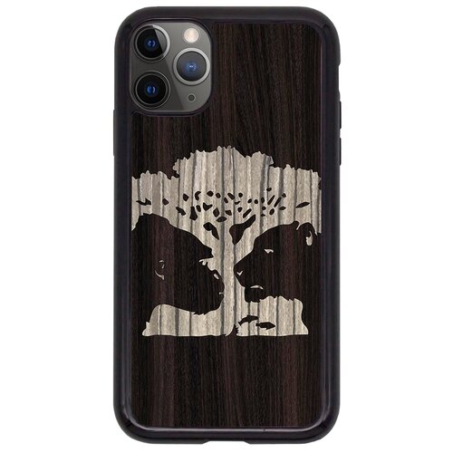 "Чехол T&C для iPhone 11 Pro (айфон 11 про) Silicone Wooden Case Wild series Магическое дерево (Эвкалипт - арктический Эбен)"
