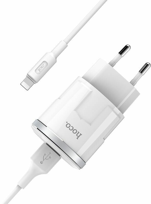 Сзу HOCO (6957531084846) C37A 1USB 2.4A LIGHTNING 8-PIN 1м белый