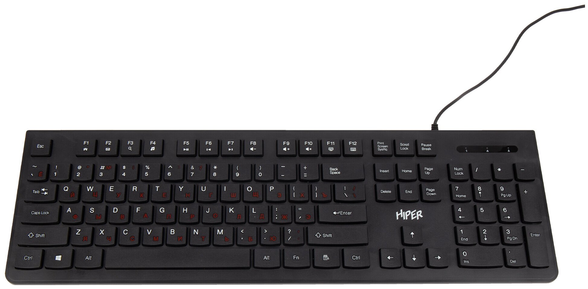 Проводная клавиатура HIPER OK-4000 / мембранная / USB / 104 клавиши / 15 м