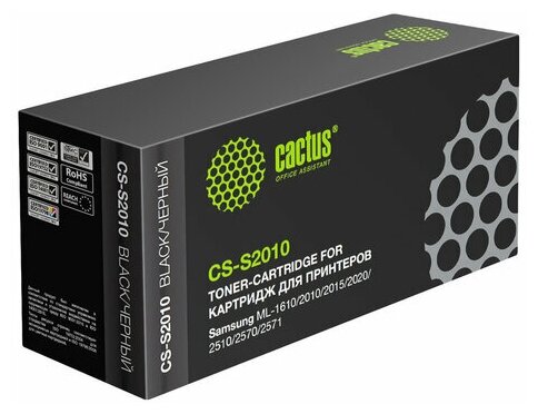 Картридж лазерный CACTUS (CS-S2010) для SAMSUNG ML-1610/2010/2015/2020/2510/2570, ресурс 3000 стр.