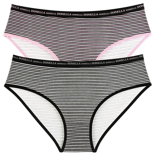 фото Donella набор трусов слипы высокой посадки в полоску, 5 шт., размер xxl, микс