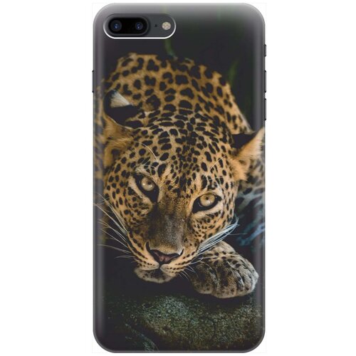 фото Gosso ультратонкий силиконовый чехол-накладка для apple iphone 8 plus / 7 plus с принтом "загадочный леопард"