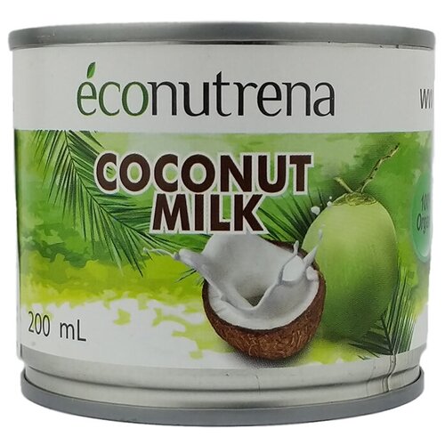 Молоко кокосовое Econutrena органическое 200 мл