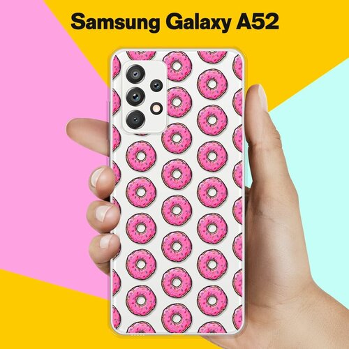 черный силиконовый чехол musthavecase для samsung galaxy a52 богатенькая утка для самсунг галакси а52 противоударный Силиконовый чехол Пончики на Samsung Galaxy A52