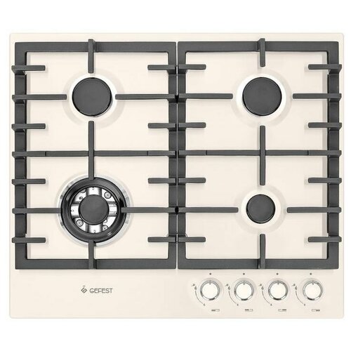 Газовая варочная панель GEFEST ПВГ 1214-01 К81, независимая, кремовый