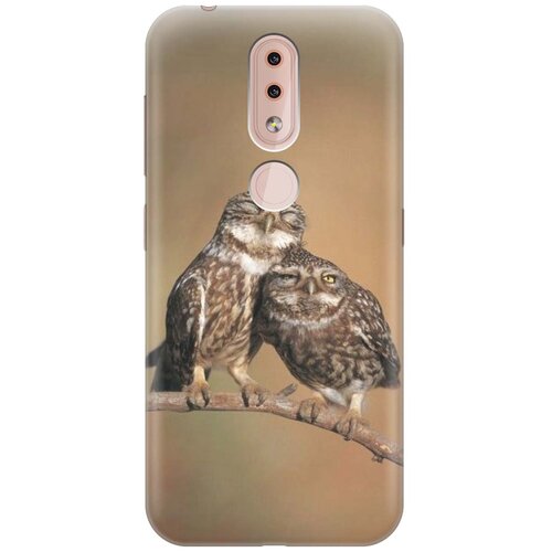 фото Gosso ультратонкий силиконовый чехол-накладка для nokia 4.2 с принтом "пара совушек"