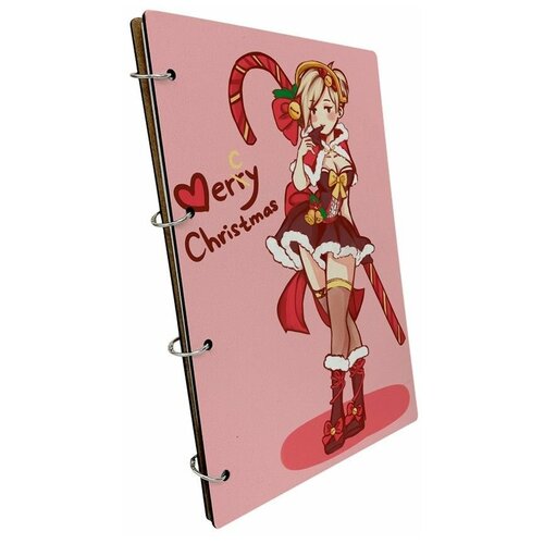 Тетрадь со сменными блоками на кольцах, A4 120 листов с деревянной обложкой игры overwatch - 96