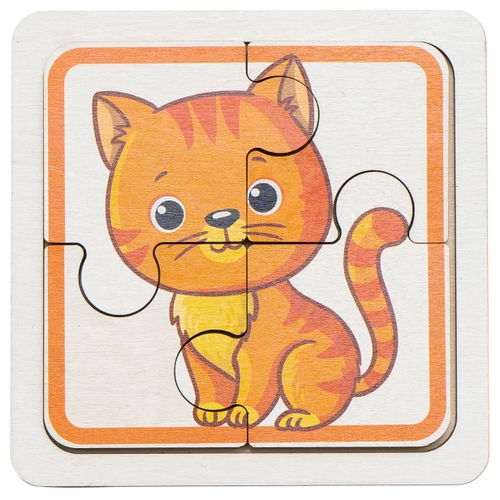 Пазл двусторонний EVOTOYS ET-PUZ-01-03 Собачка и Котик