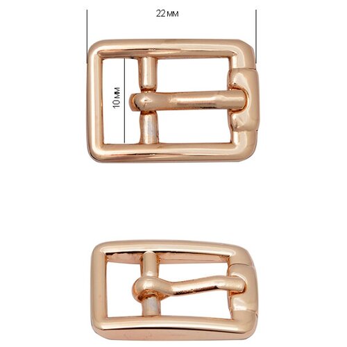 Пряжка металлическая TBY.2006 22х16мм, внутр. размер 10мм цв. золото уп. 20шт