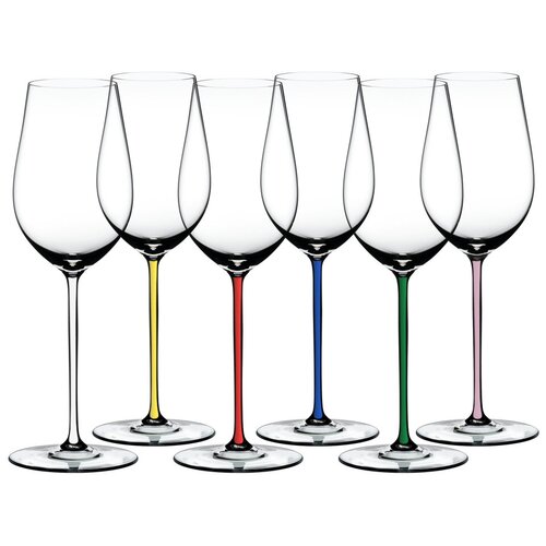 фото Riedel набор бокалов для вина fatto a mano riesling/zinfandel 7900/15 6 шт. 395 мл прозрачный/розовый/темно-синий/зеленый/красный/белый/желтый