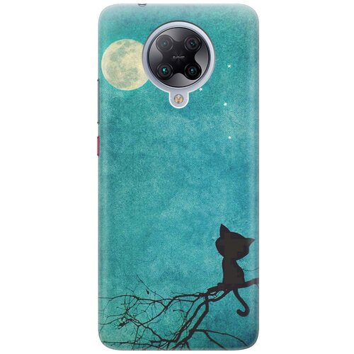 фото Re:pa чехол - накладка artcolor для xiaomi redmi k30 pro / poco f2 pro с принтом "котенок и луна"