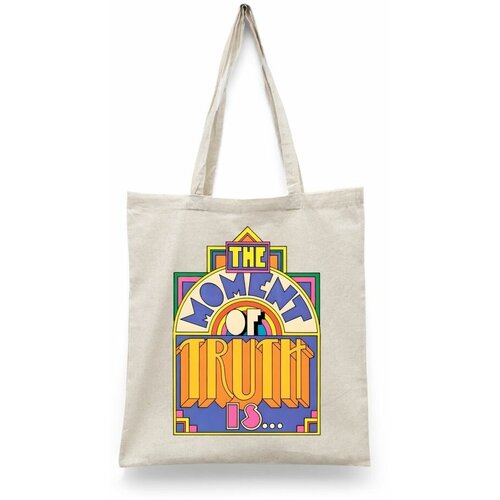 фото Сумка-шоппер унисекс каждому своё "the moment of truth/момент истины" черная