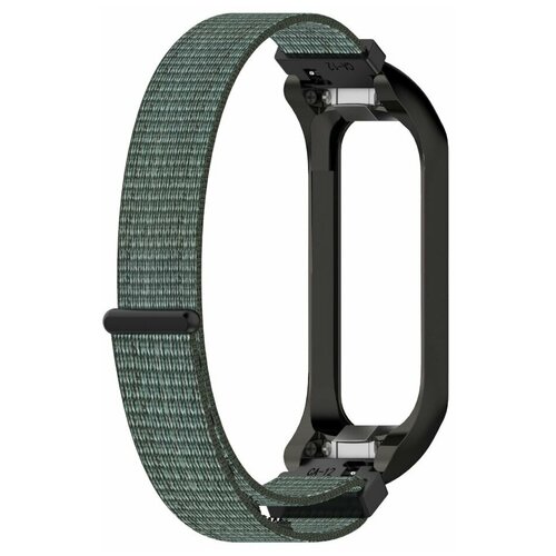 Нейлоновый браслет с металлической оправой для Samsung Galaxy Fit 2 SM-R220 серо-зеленый 119900₽