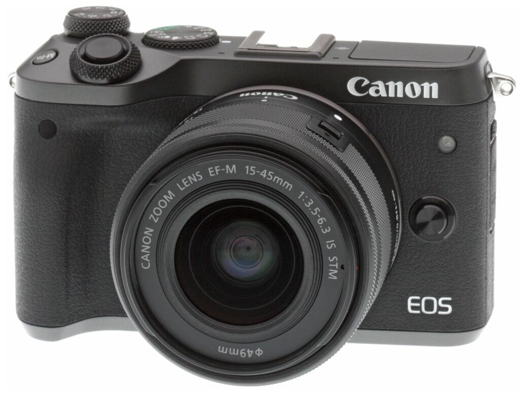 Фотоаппарат Canon EOS M6 Kit 15-45 IS STM f/ 3.5-6.3 LP-E17, черный