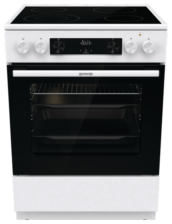 Плита электрическая Gorenje GECS6C70WC, 71 л, гриль, конвекция, белый