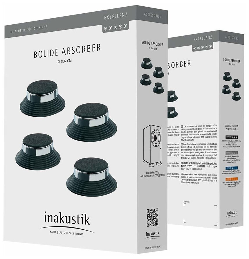 Антивибрационная опора Inakustik Exzellenz Bolide Absorber, 4 Set, chromelack .