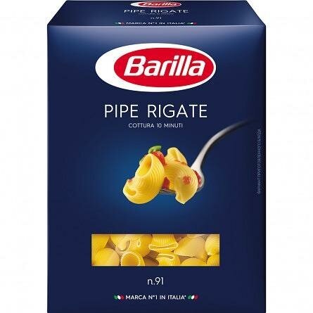 Упаковка 12 штук Улитки рифленые №91 Barilla Пипе ригате 450г