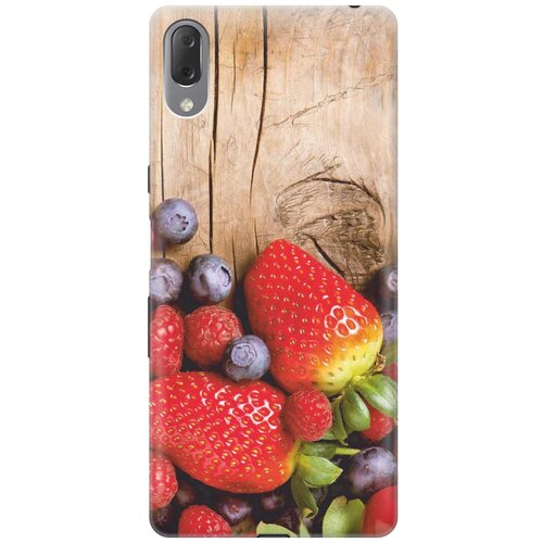 фото Gosso ультратонкий силиконовый чехол-накладка для sony xperia l3 с принтом "дерево фруктов"