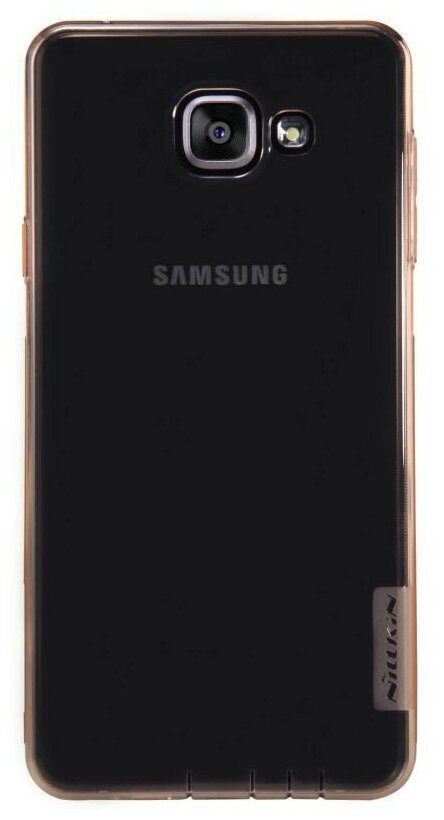Накладка Nillkin Nature TPU Case силиконовая для Samsung Galaxy A7 (2016) A710 прозрачно-золотая
