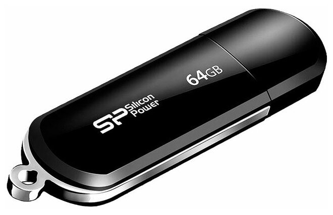 Флэш-память USB_ 64 GB Silicon Power LuxMini 322, черная