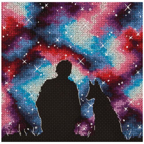 фото Набор для вышивания panna "лучшие друзья во вселенной" 14.5x14.5 см