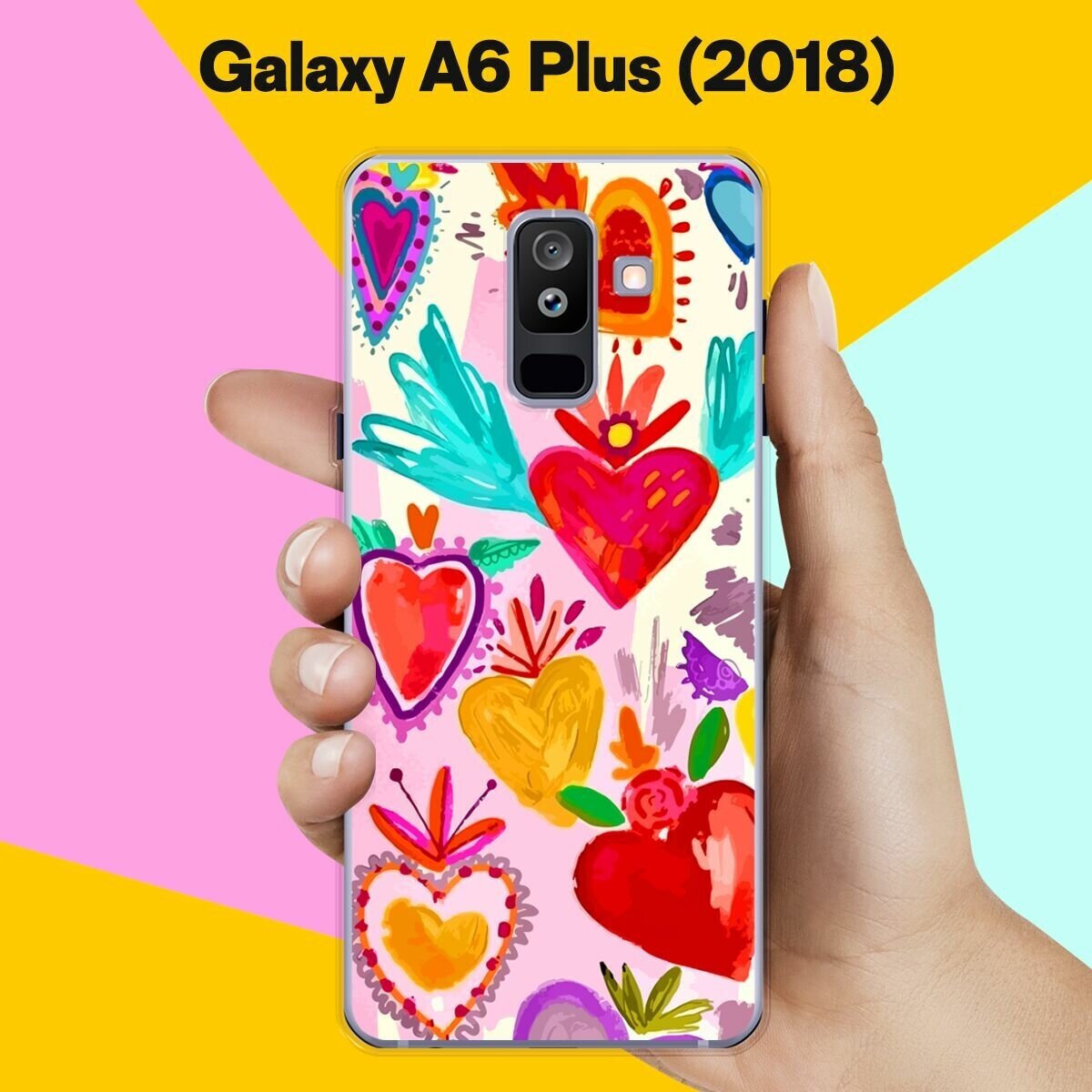 Силиконовый чехол на Samsung Galaxy A6 Plus (2018) Узор 13 / для Самсунг Галакси А6 Плюс