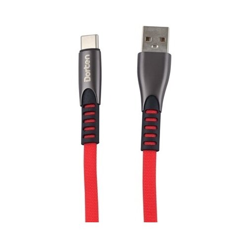 Кабель Dorten USB-C to USB cable: Flat Series 1m Red
