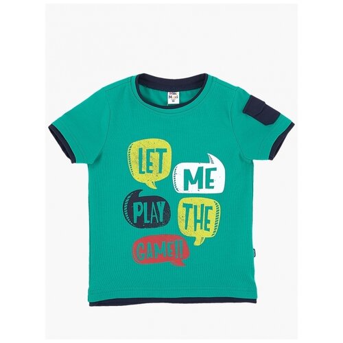 фото Футболка mini maxi, 6533, цвет зеленый 6533(1)изумруд-104 104