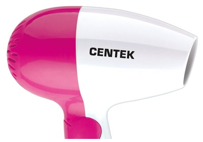 Фен Centek CT-2229 (бел/роз) 1200Вт, 2 скорости и температуры нагрева, складная ручка - фотография № 2