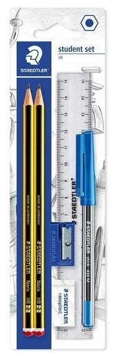 Набор канцелярский Staedtler Student Set (карандаш, ручка, линейка, точилка, ластик)