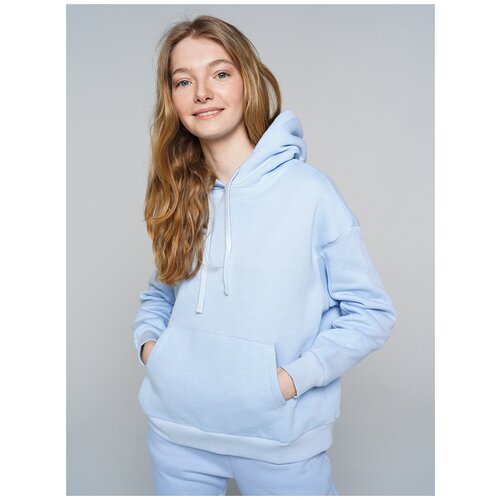 фото Толстовка с капюшоном твое 77488 размер xs, голубой, women