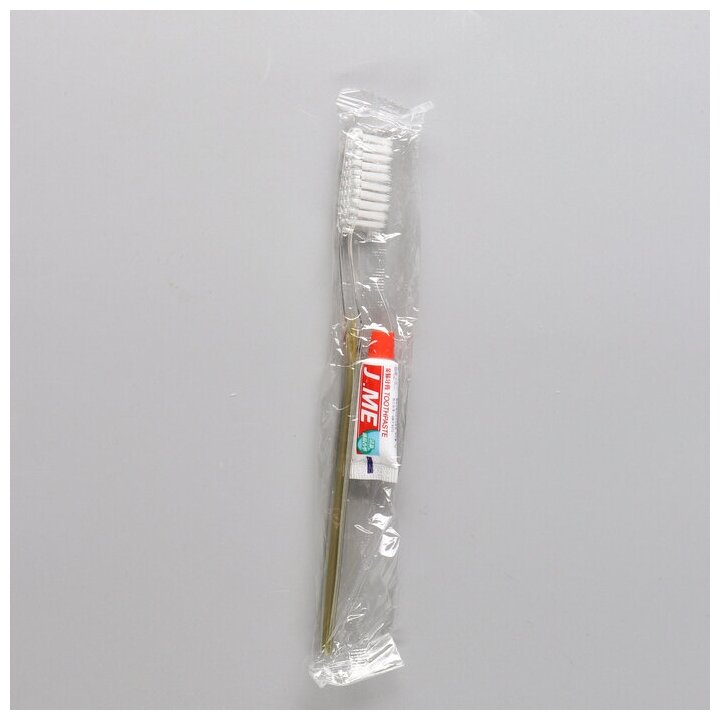 Зубной набор в пакете: зубная щётка 18 см + зубная паста 3 г, 50 шт