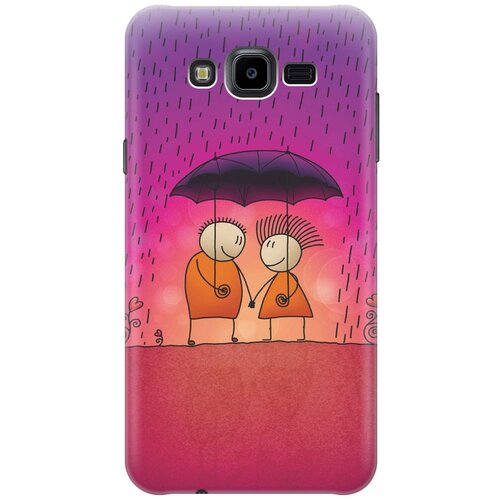 фото Re:pa накладка transparent для samsung galaxy j7 neo с принтом "парочка под дождем"