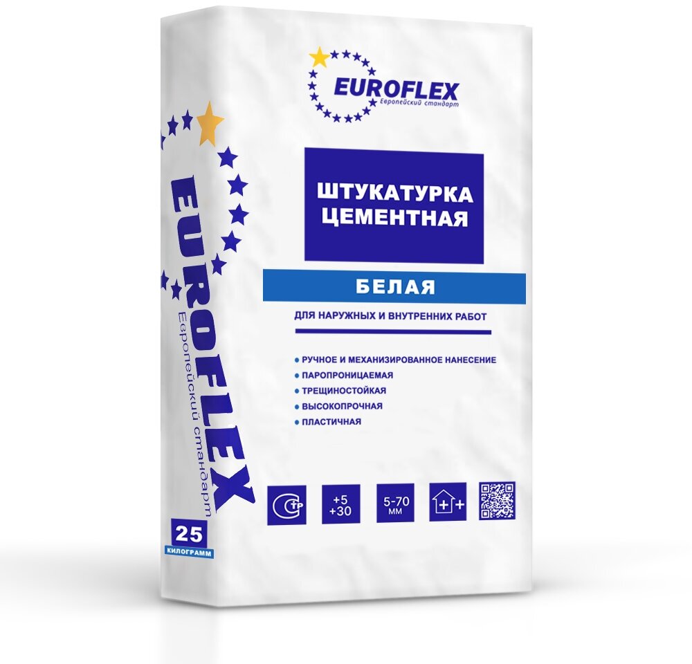 Штукатурка Цементная Белая 25 кг
