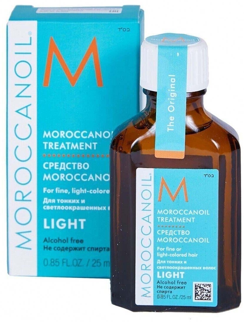 Moroccanoil Oil Light Treatment for Blond or Fine Hair - Восстанавливающее и защищающее несмываемое масло для светлых или тонких волос 25 мл