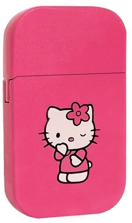 Зажигалка турбинная, газовая розовая hello kitty женская милая зажигалка хеллоу китти подарок девушке на на день рождения 8 марта - фотография № 2