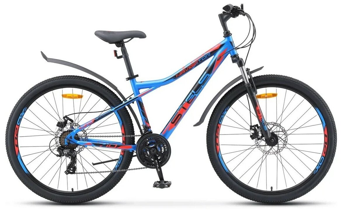Велосипед взрослый STELS Navigator-710 MD 27.5 V020 Синий/чёрный/красный (LU093864*LU084138*18)