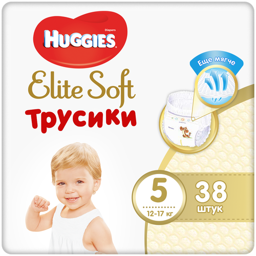 фото Huggies elite soft трусики 5 (12-17 кг), 38 шт.