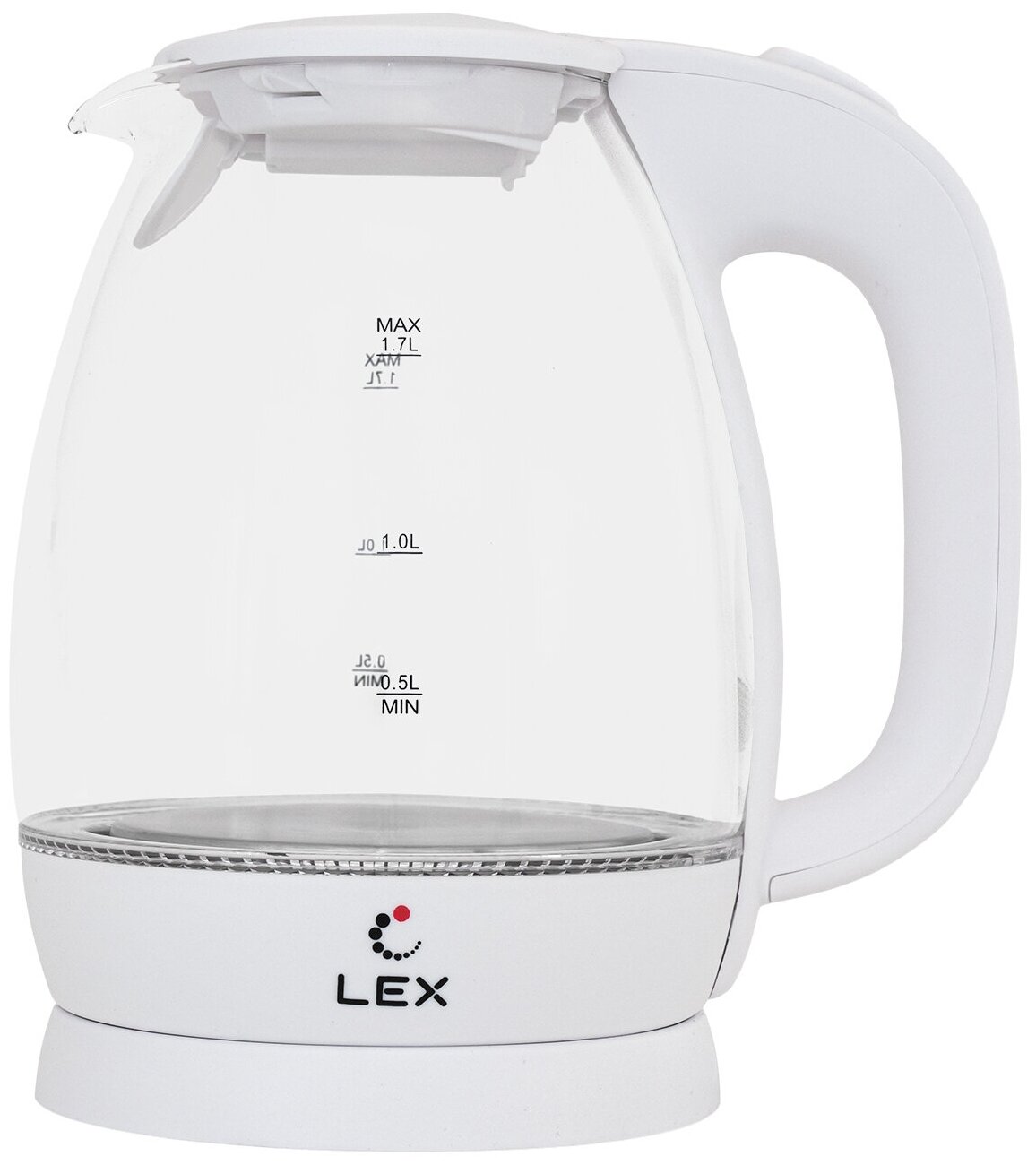 чайник LEX LX3002-3 2200Вт 1,7л стекло белый - фото №8