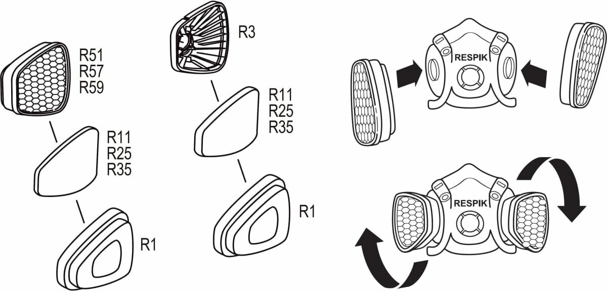 Держатель предфильтра RESPIK® R1 2шт - фотография № 4