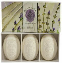 La Florentina Мыло кусковое Lavender, 3 шт., 150 г