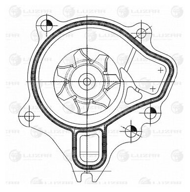 LUZAR LWP19200 Насос водяной для а/м Lexus NX200t (14-) 2.0T [8AR]
