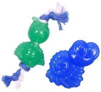 Набор игрушек для собак Petstages Orka Chewit Lil Bugs (68153) зеленый/синий